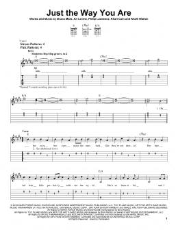 page one of Just The Way You Are (Easy Guitar Tab)