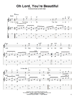 page one of Oh Lord, You're Beautiful (Solo Guitar)