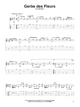 page one of Gerbe Des Fleurs (Solo Guitar)