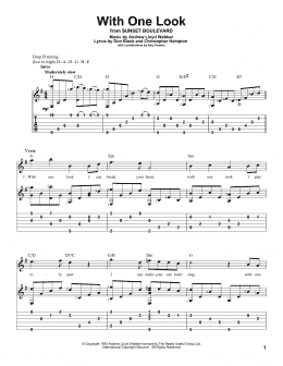 page one of With One Look (Solo Guitar)