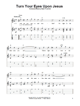 page one of Turn Your Eyes Upon Jesus (Solo Guitar)