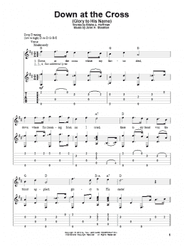 page one of Down At The Cross (Glory To His Name) (Solo Guitar)