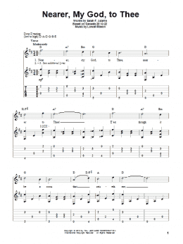 page one of Nearer, My God, To Thee (Solo Guitar)