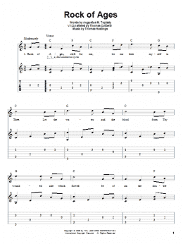 page one of Rock Of Ages (Solo Guitar)