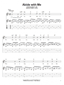 page one of Abide With Me (Solo Guitar)