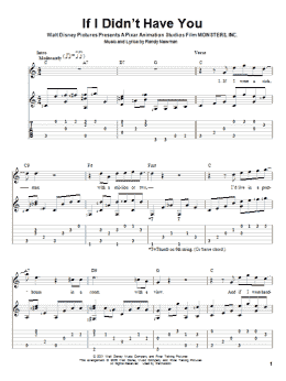 page one of If I Didn't Have You (from Monsters, Inc.) (Solo Guitar)