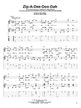 page one of Zip-A-Dee-Doo-Dah (from Song Of The South) (Solo Guitar)