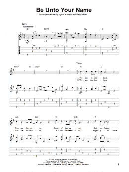 page one of Be Unto Your Name (Solo Guitar)
