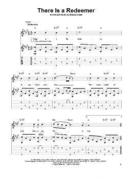 page one of There Is A Redeemer (Solo Guitar)