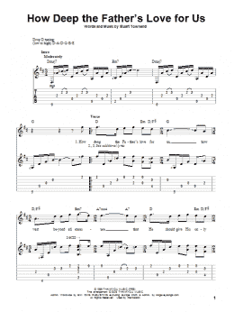page one of How Deep The Father's Love For Us (Solo Guitar)