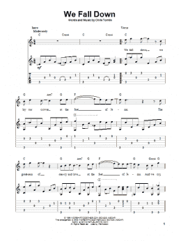 page one of We Fall Down (Solo Guitar)
