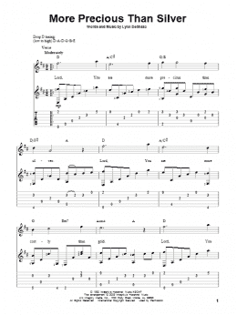page one of More Precious Than Silver (Solo Guitar)