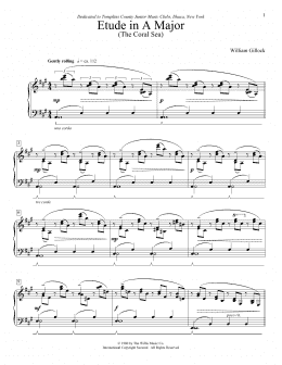 page one of Etude In A Major (The Coral Sea) (Educational Piano)