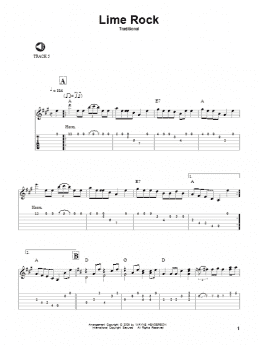page one of Lime Rock (Solo Guitar)