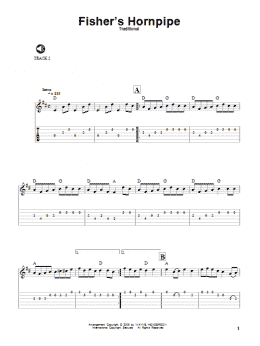 page one of Fisher's Hornpipe (Solo Guitar)