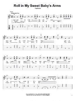 page one of Roll In My Sweet Baby's Arms (Solo Guitar)
