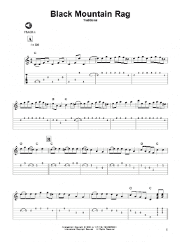 page one of Black Mountain Rag (Solo Guitar)