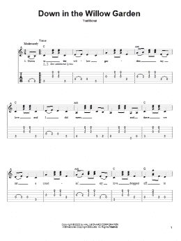 page one of Down In The Willow Garden (Solo Guitar)
