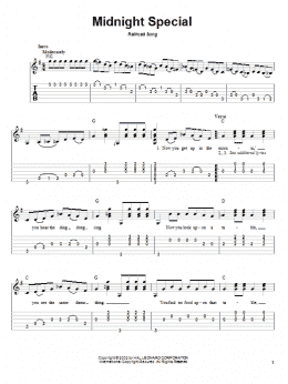 page one of Midnight Special (Solo Guitar)