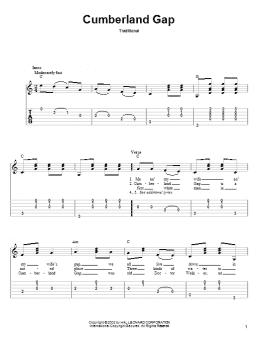 page one of Cumberland Gap (Solo Guitar)