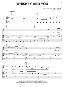 page one of Whiskey And You (Piano, Vocal & Guitar Chords (Right-Hand Melody))