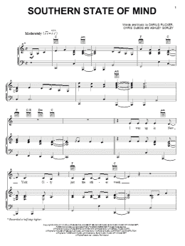 page one of Southern State Of Mind (Piano, Vocal & Guitar Chords (Right-Hand Melody))