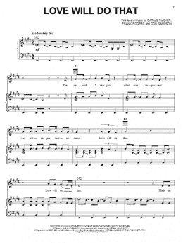 page one of Love Will Do That (Piano, Vocal & Guitar Chords (Right-Hand Melody))