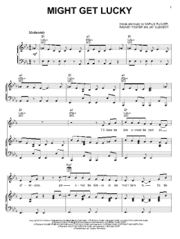 page one of Might Get Lucky (Piano, Vocal & Guitar Chords (Right-Hand Melody))