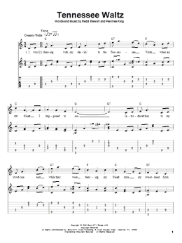 page one of Tennessee Waltz (Solo Guitar)