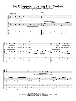 page one of He Stopped Loving Her Today (Solo Guitar)