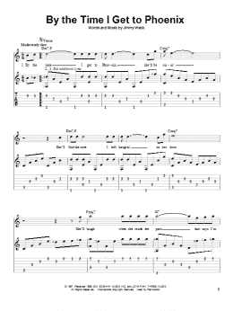 page one of By The Time I Get To Phoenix (Solo Guitar)