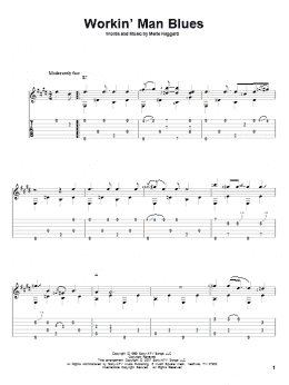 page one of Workin' Man Blues (Solo Guitar)