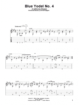 page one of Blue Yodel No. 4 (California Blues) (Solo Guitar)