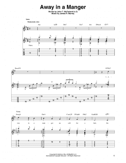 page one of Away In A Manger (Solo Guitar)