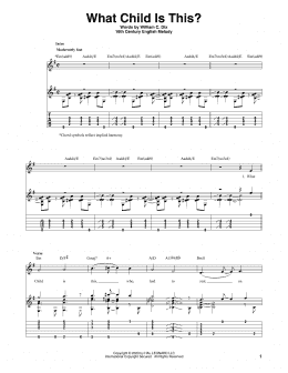 page one of What Child Is This? (Solo Guitar)