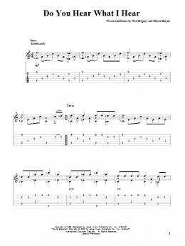 page one of Do You Hear What I Hear (Solo Guitar)