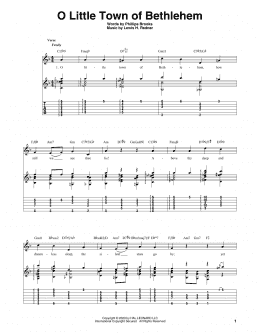 page one of O Little Town Of Bethlehem (Solo Guitar)