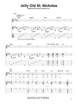 page one of Jolly Old St. Nicholas (Solo Guitar)