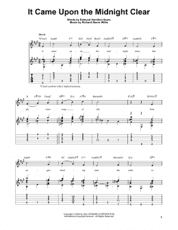page one of It Came Upon The Midnight Clear (Solo Guitar)