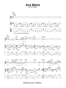 page one of Ave Maria (Solo Guitar)