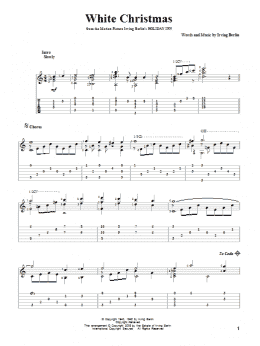 page one of White Christmas (Solo Guitar)