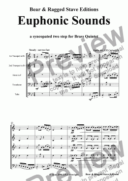 page one of Euphonic Sounds for Brass Quintet