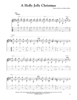 page one of A Holly Jolly Christmas (Solo Guitar)