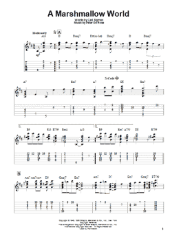 page one of A Marshmallow World (Solo Guitar)