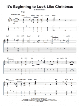 page one of It's Beginning To Look Like Christmas (Solo Guitar)
