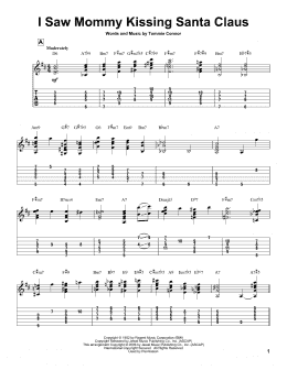 page one of I Saw Mommy Kissing Santa Claus (Solo Guitar)
