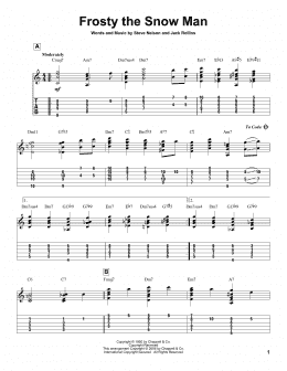 page one of Frosty The Snow Man (Solo Guitar)
