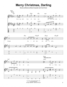 page one of Merry Christmas, Darling (Solo Guitar)