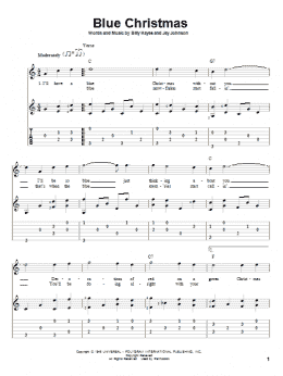 page one of Blue Christmas (Solo Guitar)
