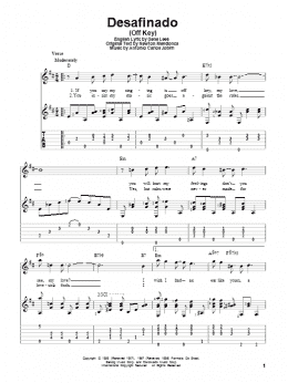 page one of Desafinado (Off Key) (Solo Guitar)